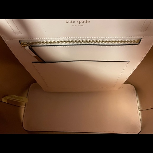 Kate Spade pink glitter dot tote with matching pink glitter wallet. - Picture 2 of 3